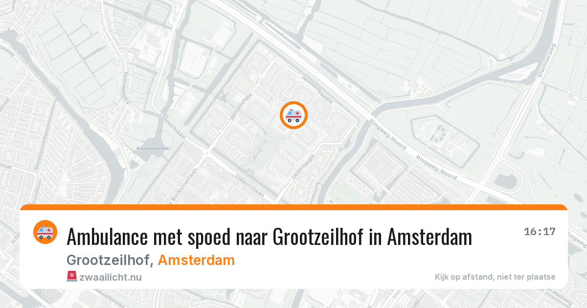 Ambulance met spoed naar Grootzeilhof in Amsterdam — 20 mrt 2026