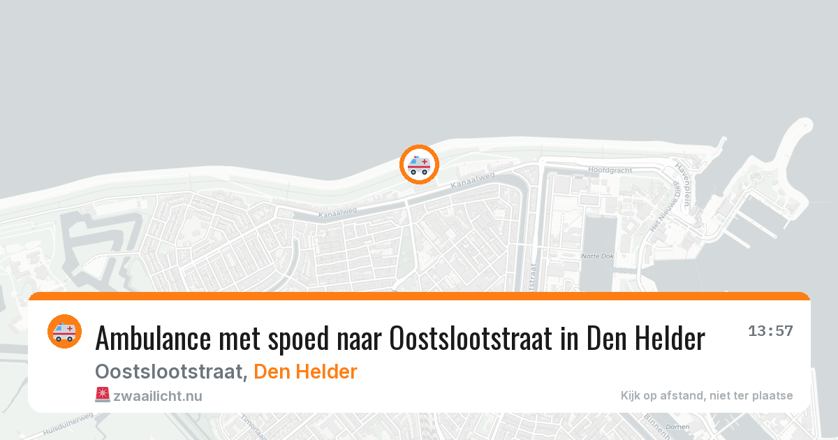 Ambulance met spoed naar Oostslootstraat in Den Helder — 8 mei 2026
