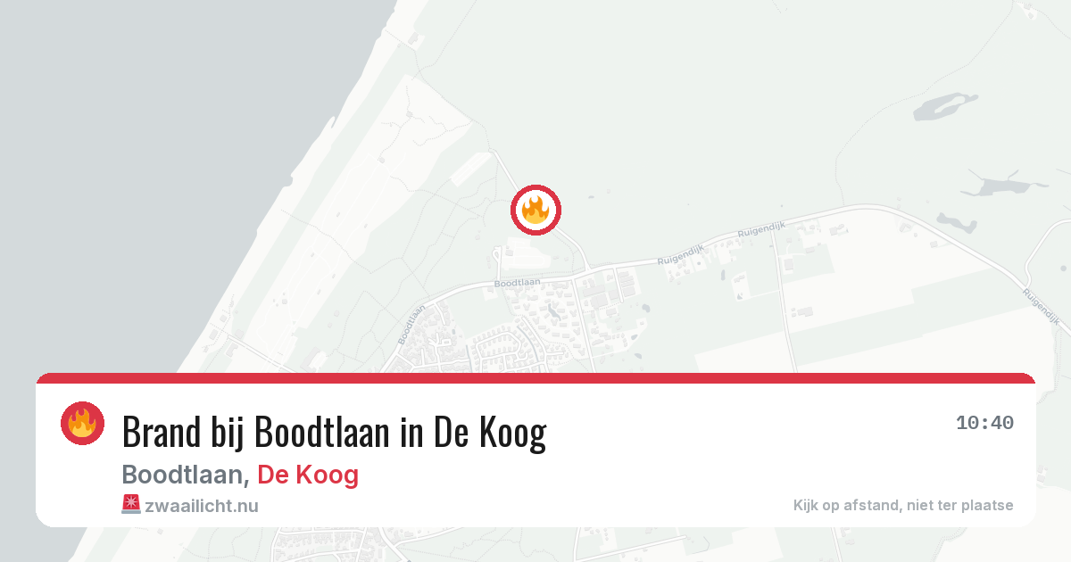 Brand bij Boodtlaan in De Koog — 18 jul 2026