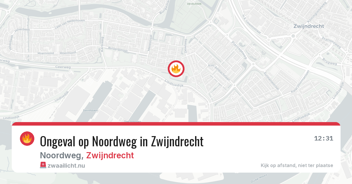 Ongeval op Noordweg in Zwijndrecht — 21 apr 2026