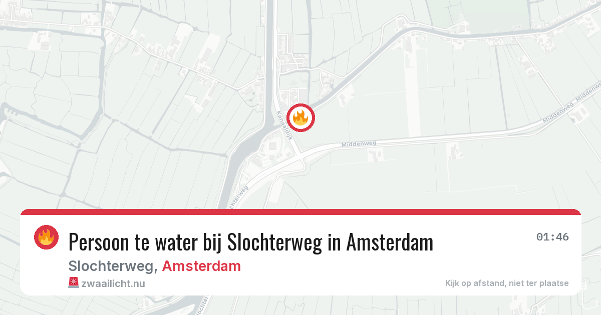 Persoon te water bij Slochterweg in Amsterdam — 22 mei 2026