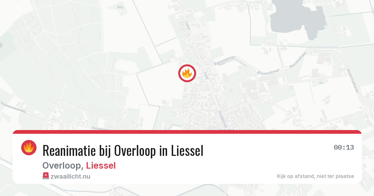 Reanimatie bij Overloop in Liessel — 1 feb 2026