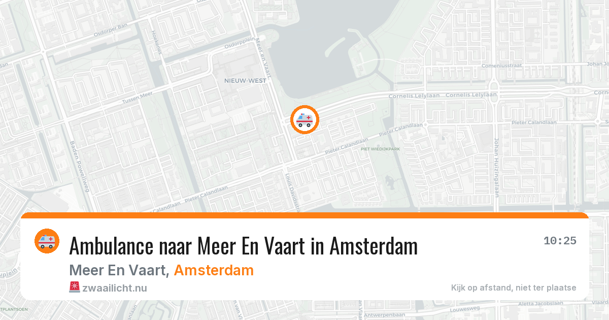 Ambulance naar Meer En Vaart in Amsterdam — 25 mrt 2026