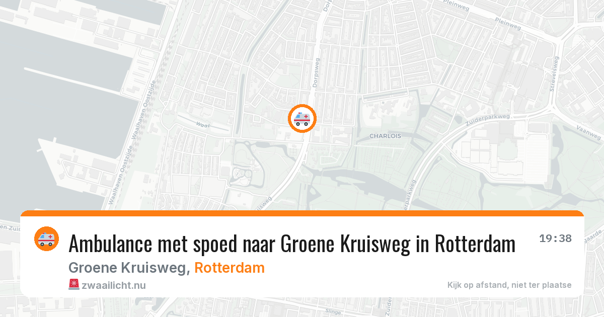 Ambulance met spoed naar Groene Kruisweg in Rotterdam — 20 mrt 2026
