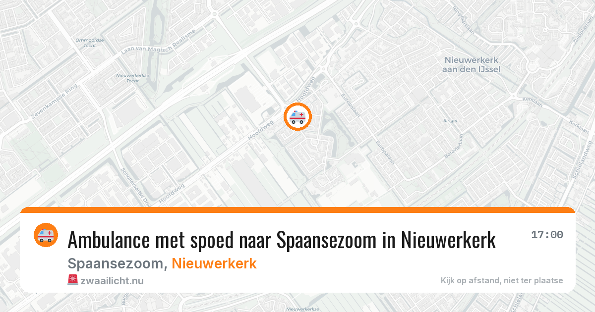 Ambulance met spoed naar Spaansezoom in Nieuwerkerk — 26 jan 2026