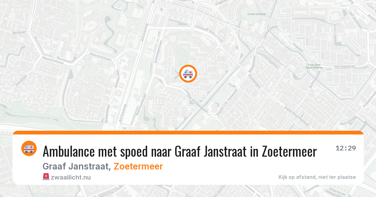 Ambulance met spoed naar Graaf Janstraat in Zoetermeer — 4 jun 2026