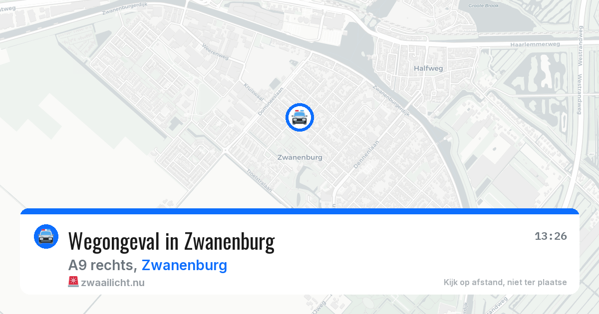 Wegongeval in Zwanenburg — 11 jul 2026