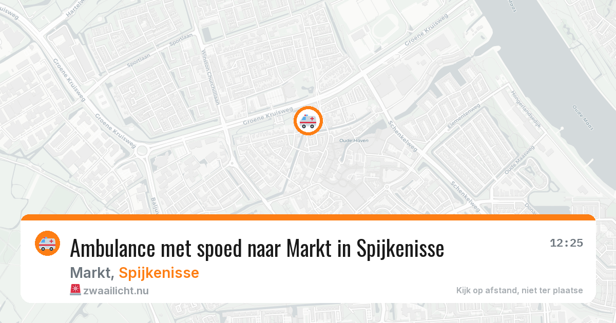 Ambulance met spoed naar Markt in Spijkenisse — 30 mrt 2026
