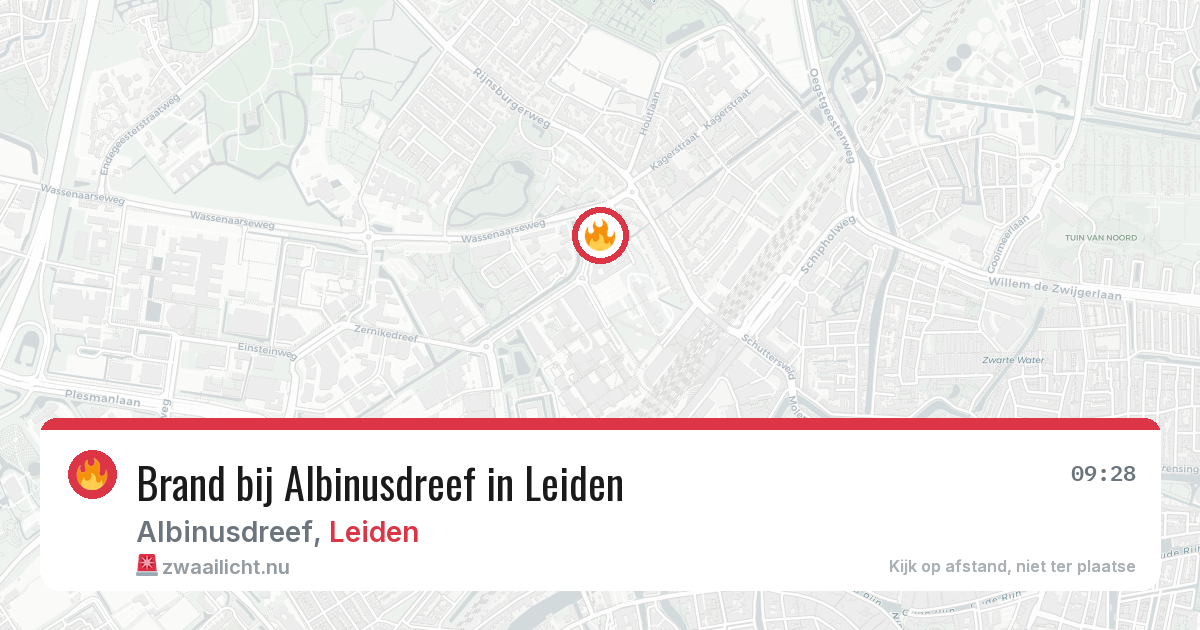 Brand bij Albinusdreef in Leiden — 4 jun 2026