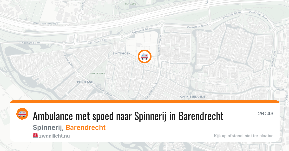 Ambulance met spoed naar Spinnerij in Barendrecht — 3 jun 2026