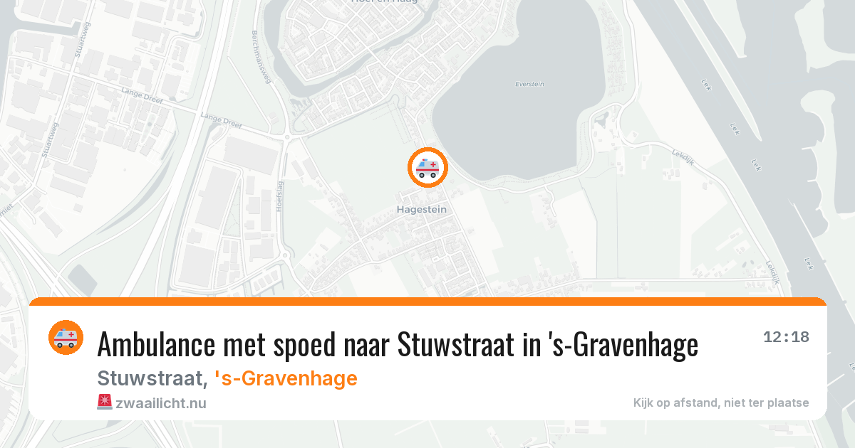 Ambulance met spoed naar Stuwstraat in 's-Gravenhage — 15 feb 2026