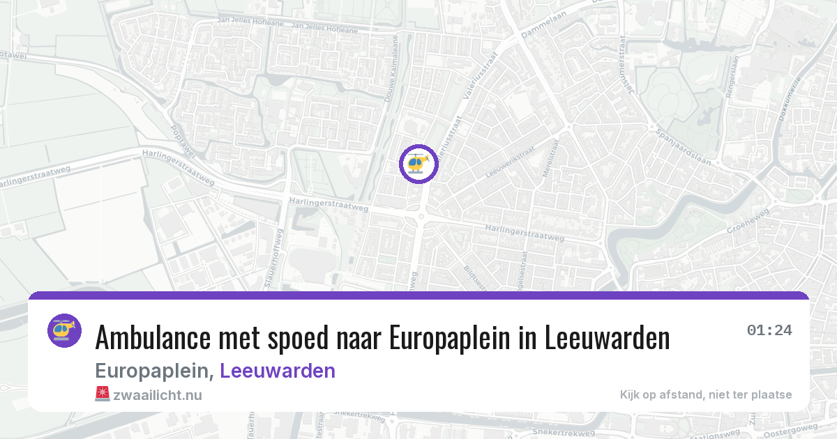 Ambulance met spoed naar Europaplein in Leeuwarden — 20 feb 2026