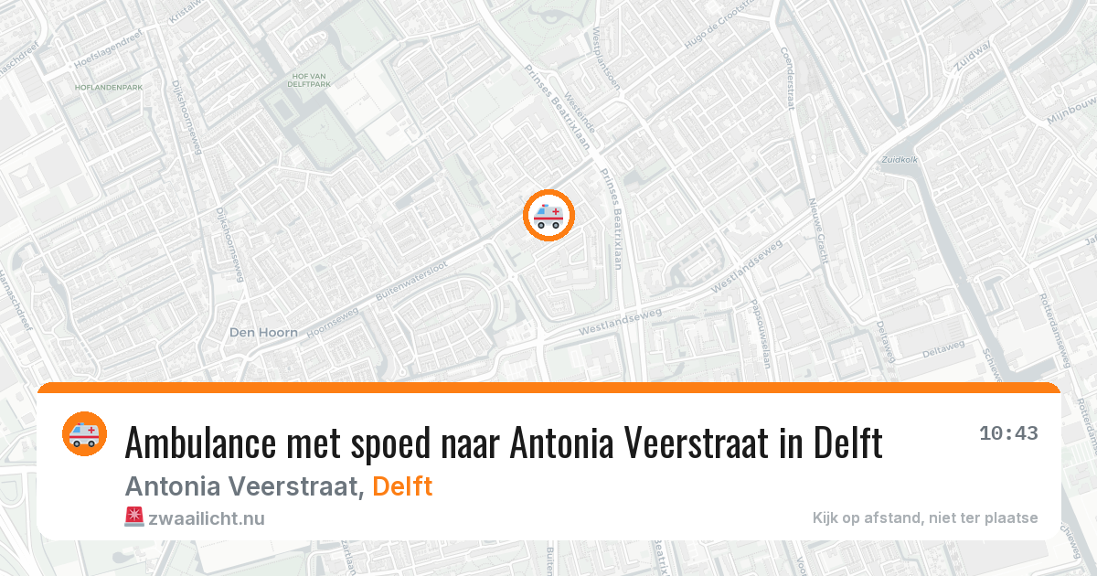 Ambulance met spoed naar Antonia Veerstraat in Delft — 25 jan 2026