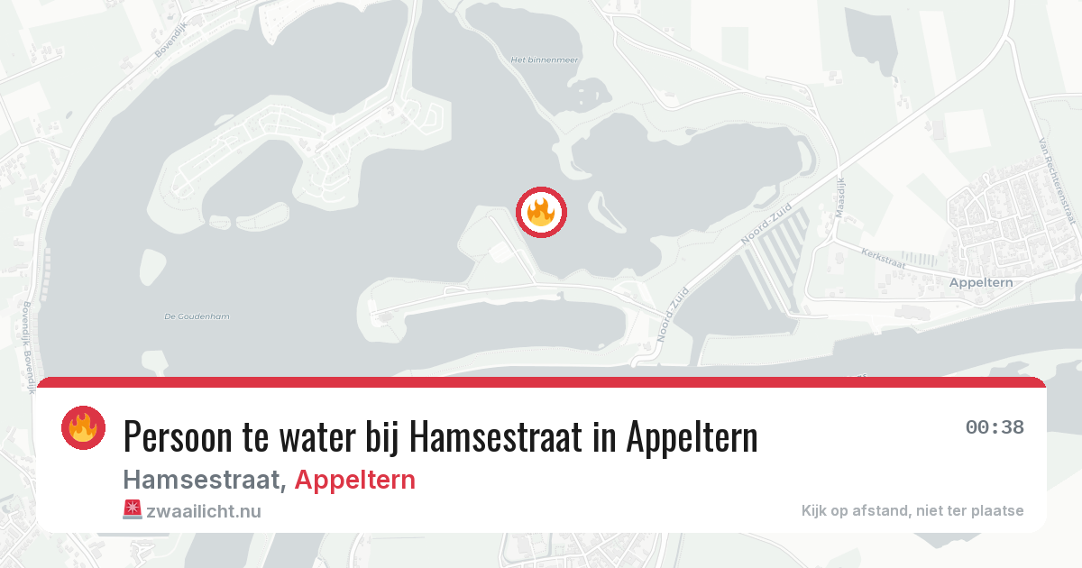 Persoon te water bij Hamsestraat in Appeltern — 10 jul 2026