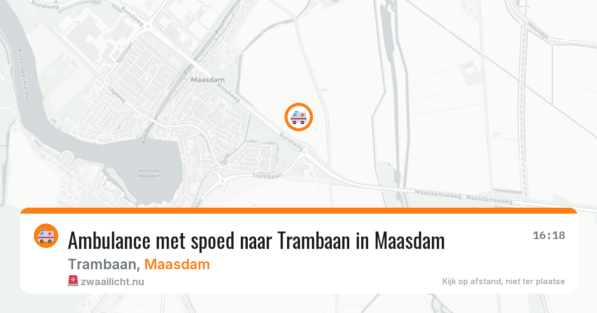 Ambulance met spoed naar Trambaan in Maasdam — 17 mrt 2026
