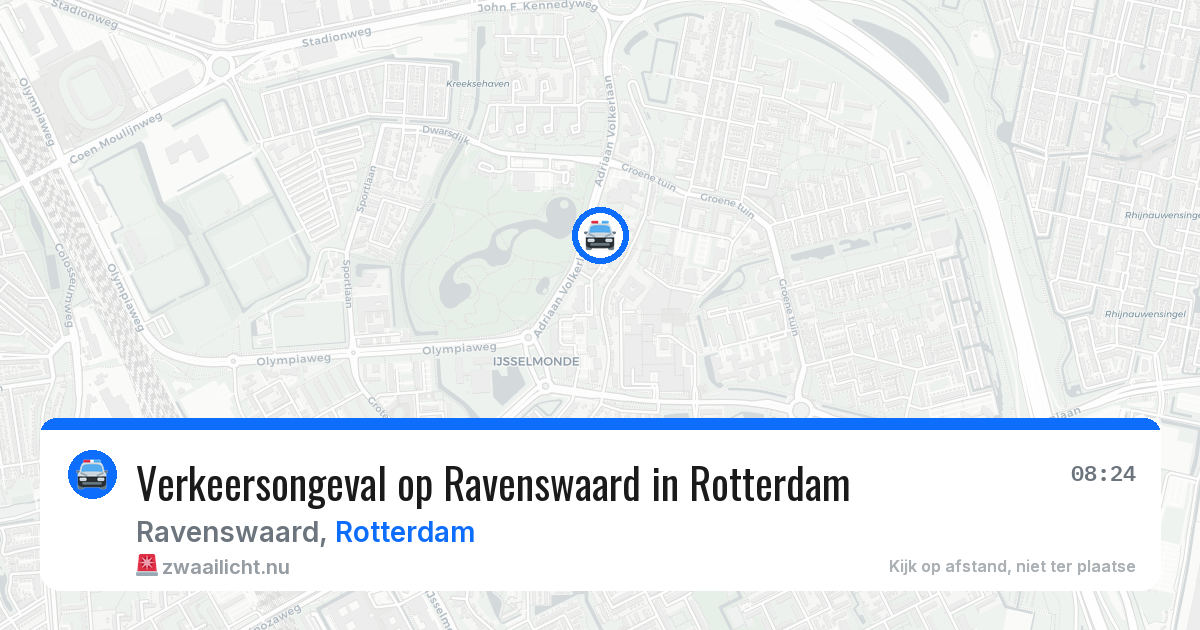 Verkeersongeval op Ravenswaard in Rotterdam — 4 jun 2026