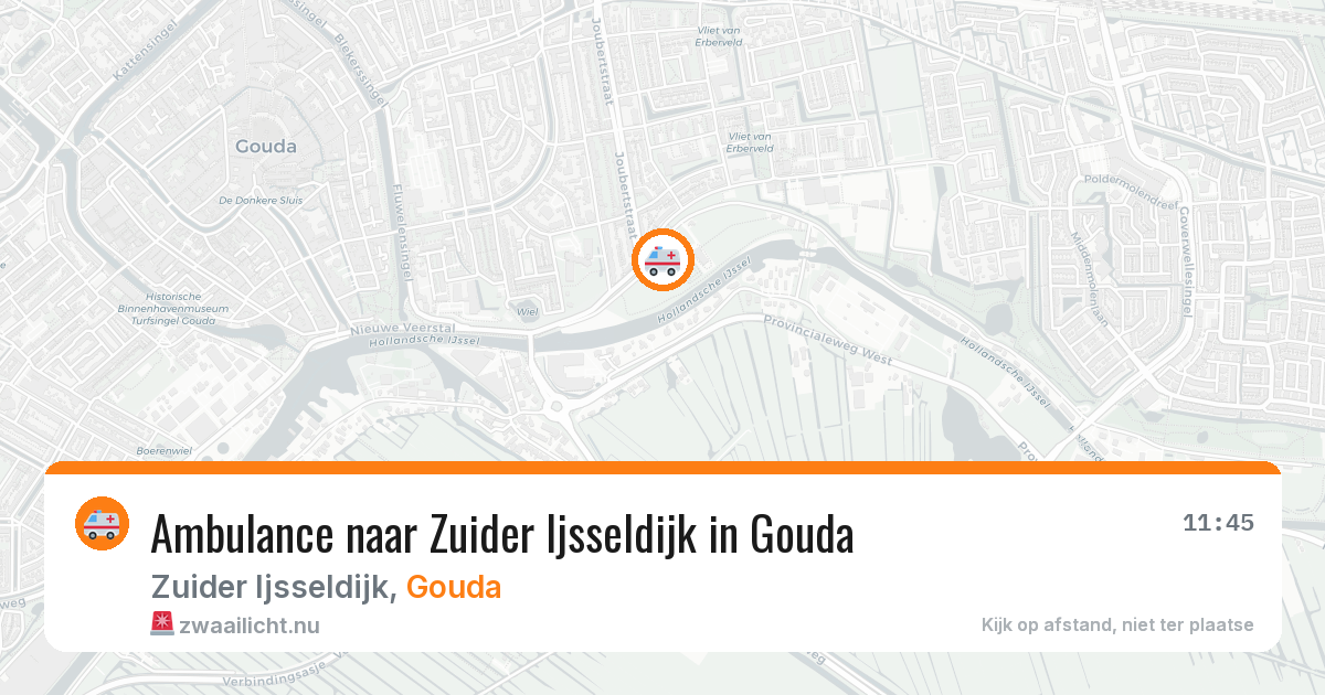 Ambulance naar Zuider Ijsseldijk in Gouda — 18 mrt 2026