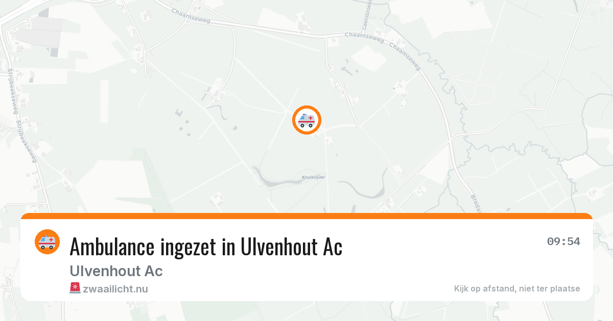 Ambulance ingezet in Ulvenhout Ac — 15 jul 2026