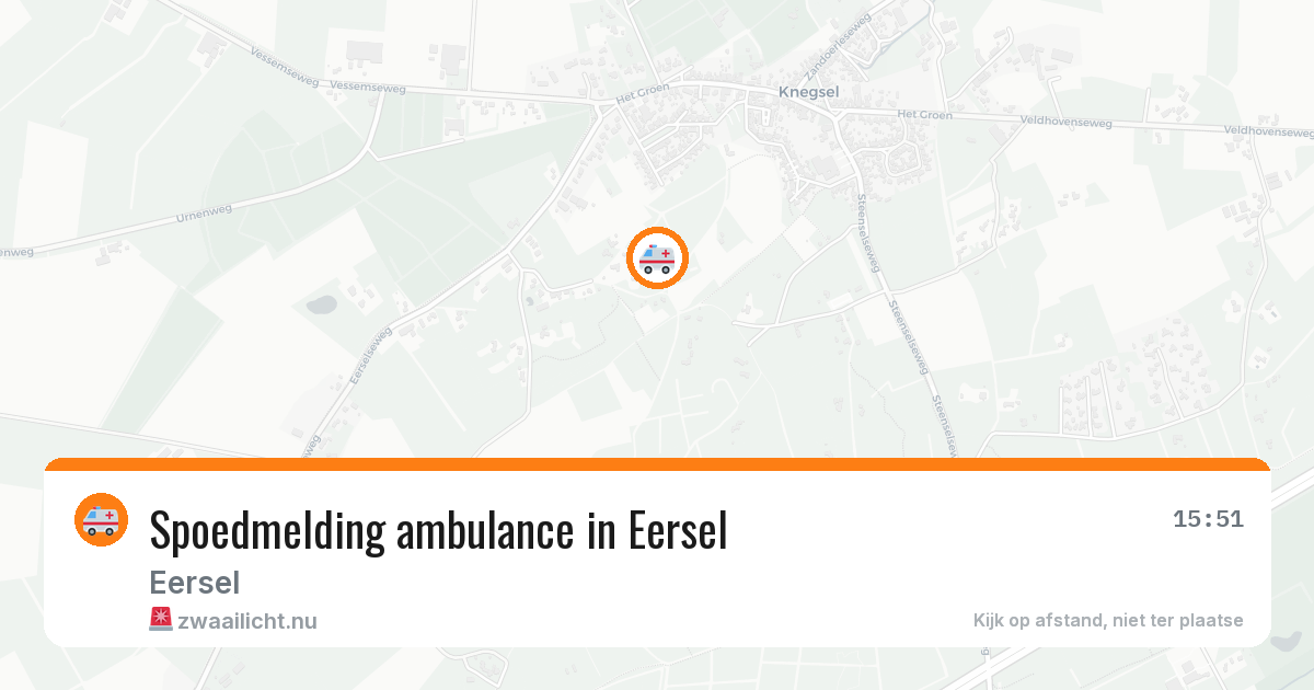 Spoedmelding ambulance in Eersel — 9 jul 2026