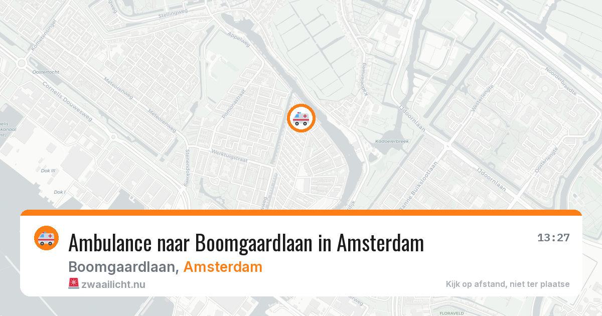 Ambulance naar Boomgaardlaan in Amsterdam — 26 jul 2026