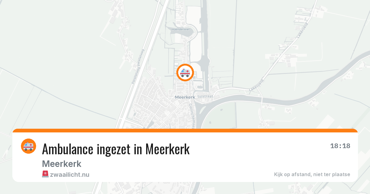 Ambulance ingezet in Meerkerk — 17 jul 2026