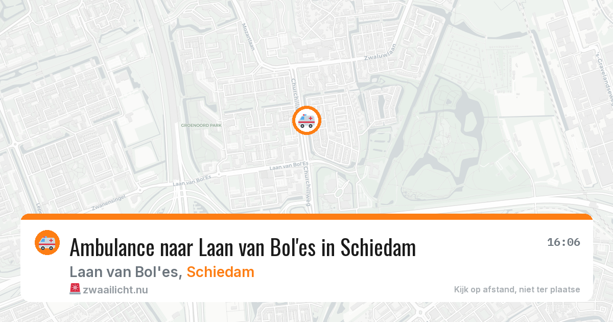 Ambulance naar Laan van Bol'es in Schiedam — 24 jul 2026