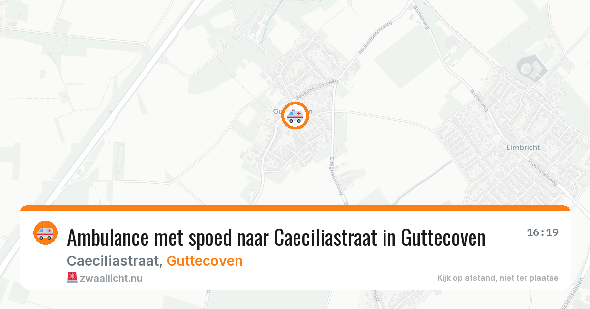 Ambulance met spoed naar Caeciliastraat in Guttecoven — 17 jul 2026