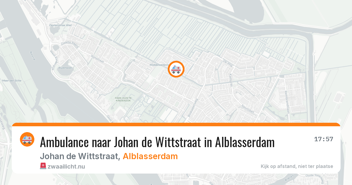 Ambulance naar Johan de Wittstraat in Alblasserdam — 10 jul 2026