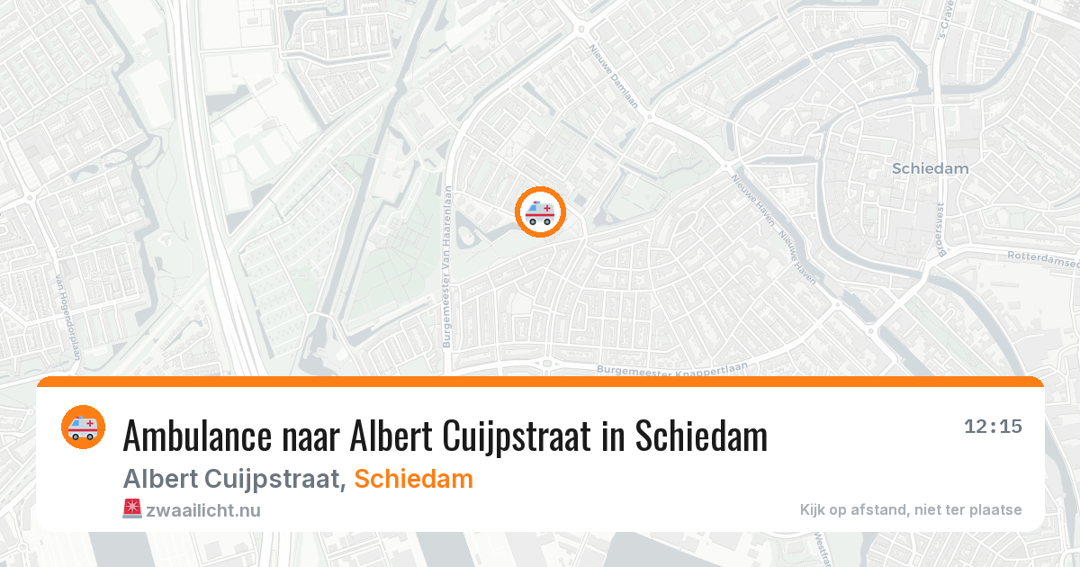 Ambulance naar Albert Cuijpstraat in Schiedam — 14 jul 2026