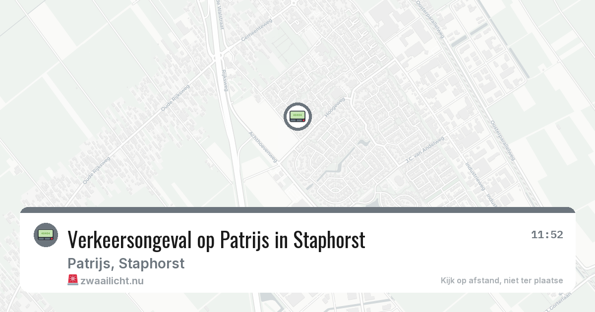 Verkeersongeval op Patrijs in Staphorst — 15 jul 2026