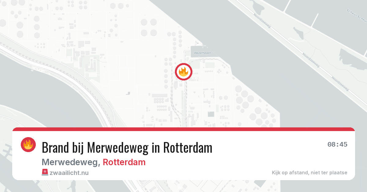 Brand bij Merwedeweg in Rotterdam — 10 jul 2026