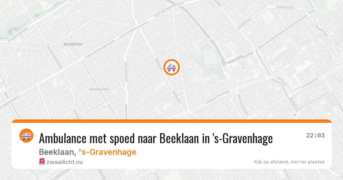 Ambulance met spoed naar Beeklaan in 's-Gravenhage — 27 mrt 2026
