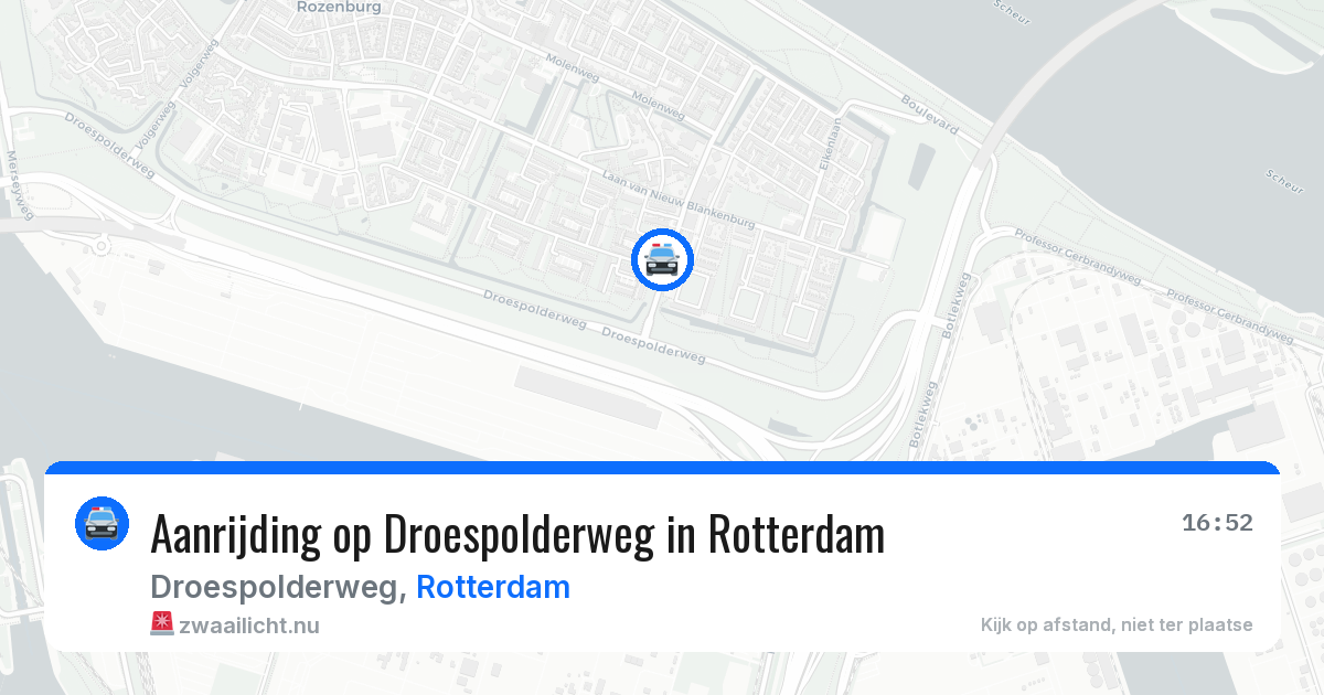 Aanrijding op Droespolderweg in Rotterdam — 21 jul 2026