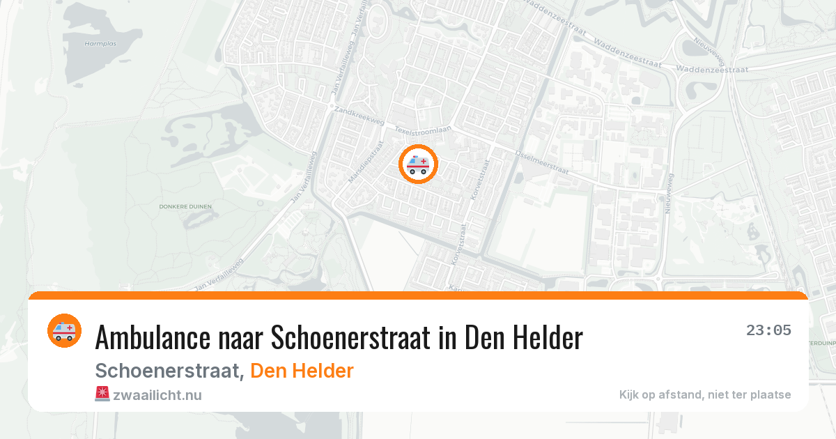 Ambulance naar Schoenerstraat in Den Helder — 21 mei 2026