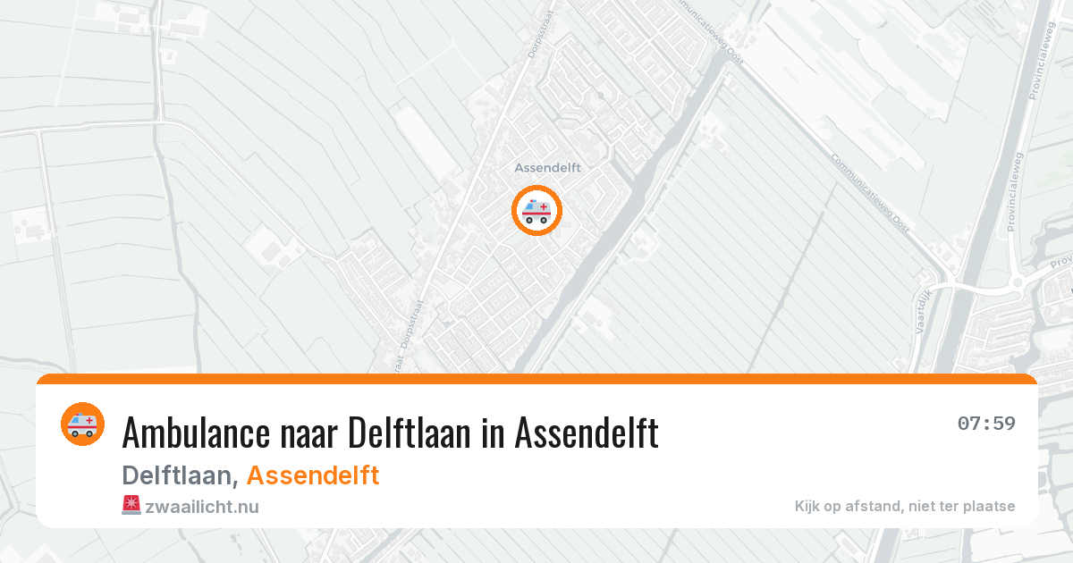 Ambulance naar Delftlaan in Assendelft — 11 jul 2026