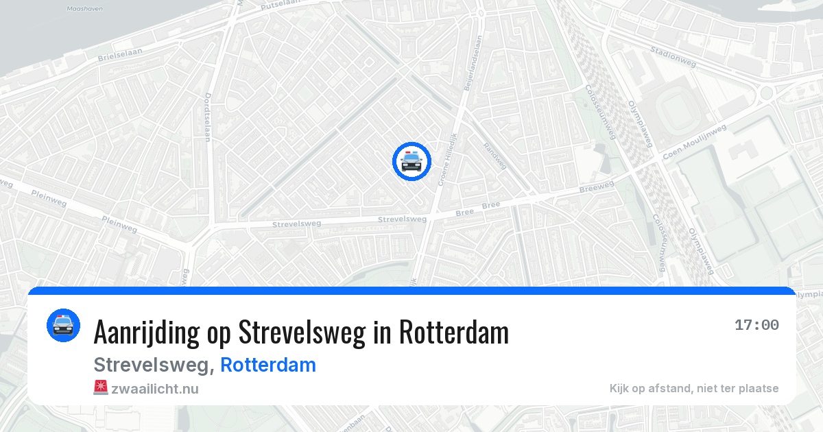 Aanrijding op Strevelsweg in Rotterdam — 21 jul 2026
