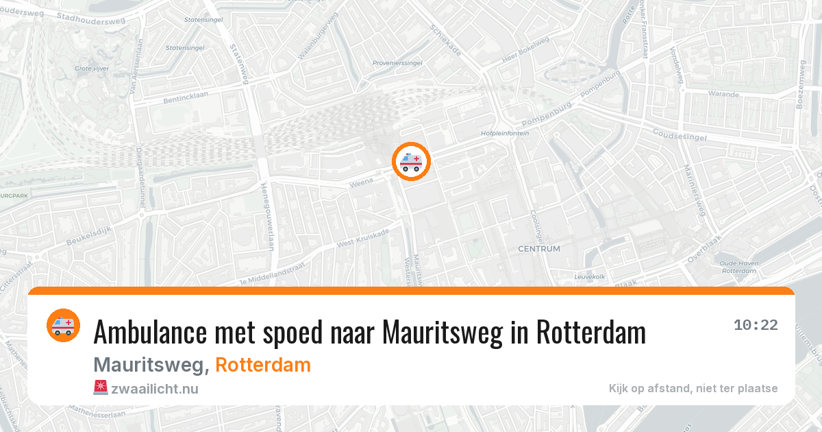 Ambulance met spoed naar Mauritsweg in Rotterdam — 7 mei 2026