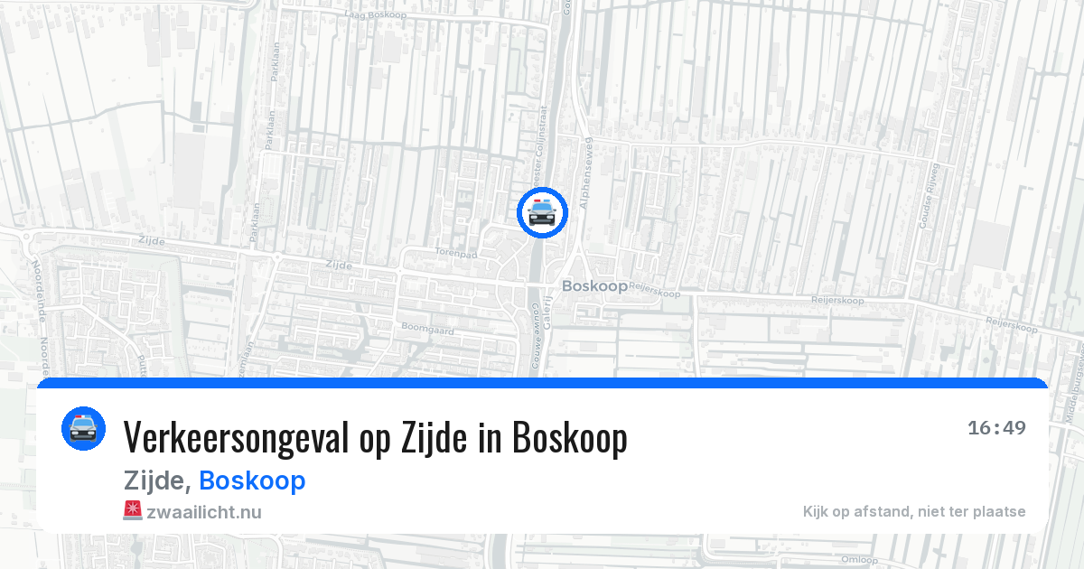 Verkeersongeval op Zijde in Boskoop — 23 mrt 2026