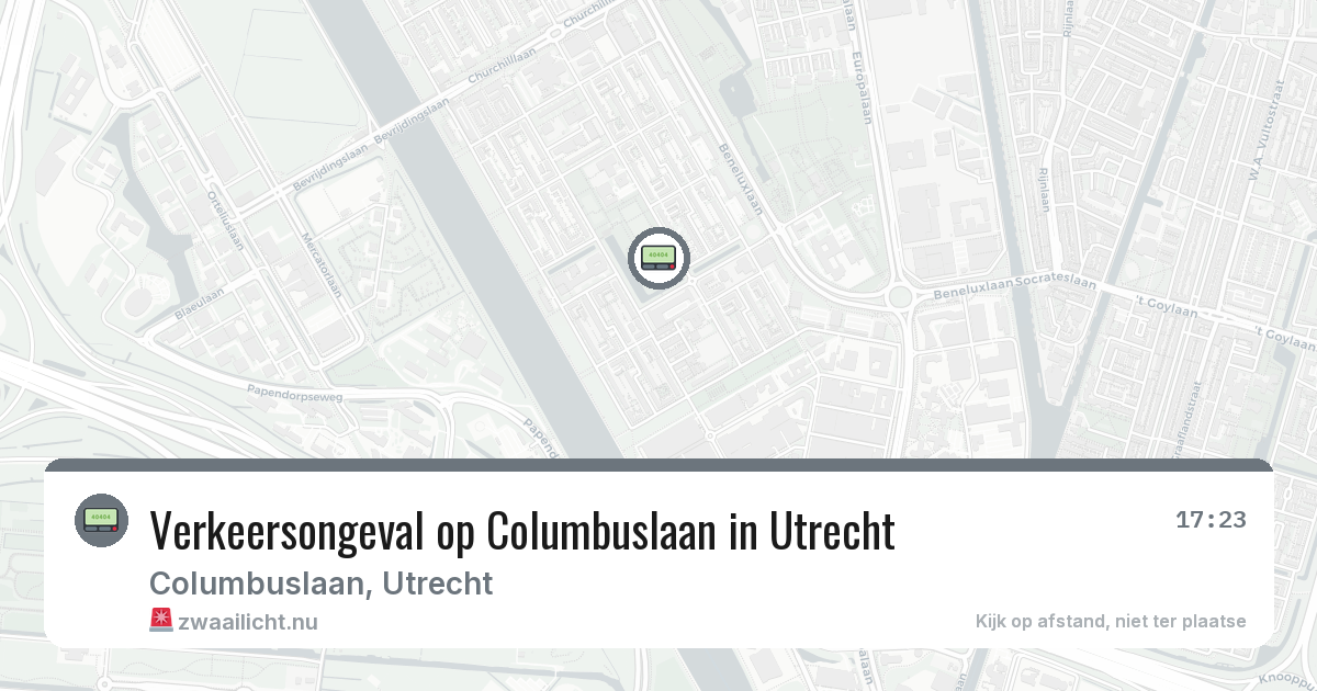 Verkeersongeval op Columbuslaan in Utrecht — 5 mrt 2026