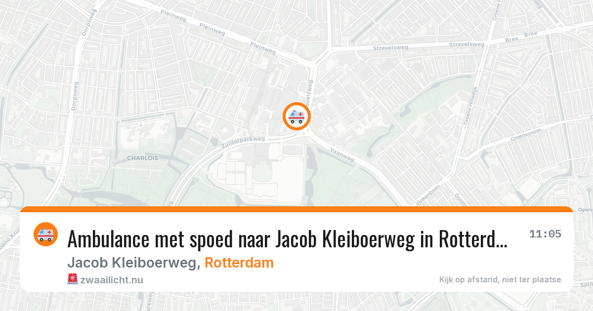Ambulance met spoed naar Jacob Kleiboerweg in Rotterdam — 30 mei 2026