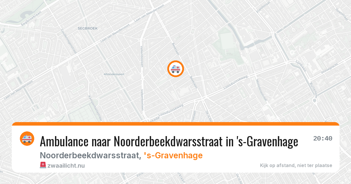 Ambulance naar Noorderbeekdwarsstraat in 's-Gravenhage — 30 mrt 2026
