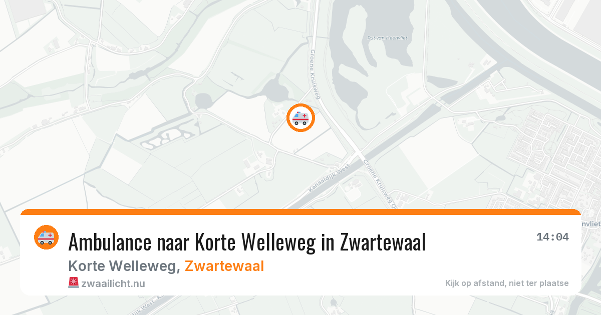 Ambulance naar Korte Welleweg in Zwartewaal — 6 jun 2026
