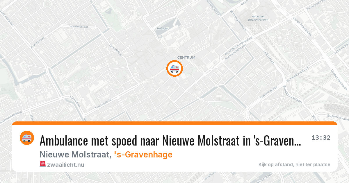Ambulance met spoed naar Nieuwe Molstraat in 's-Gravenhage — 4 apr 2026