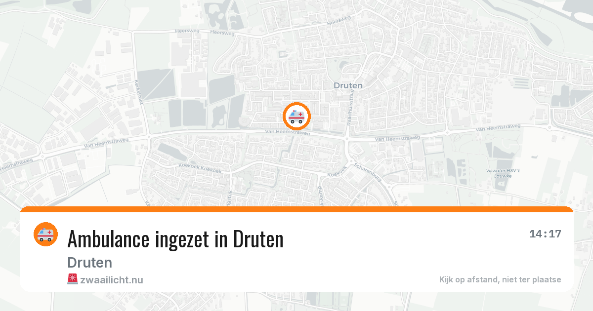 Ambulance ingezet in Druten — 20 mrt 2026