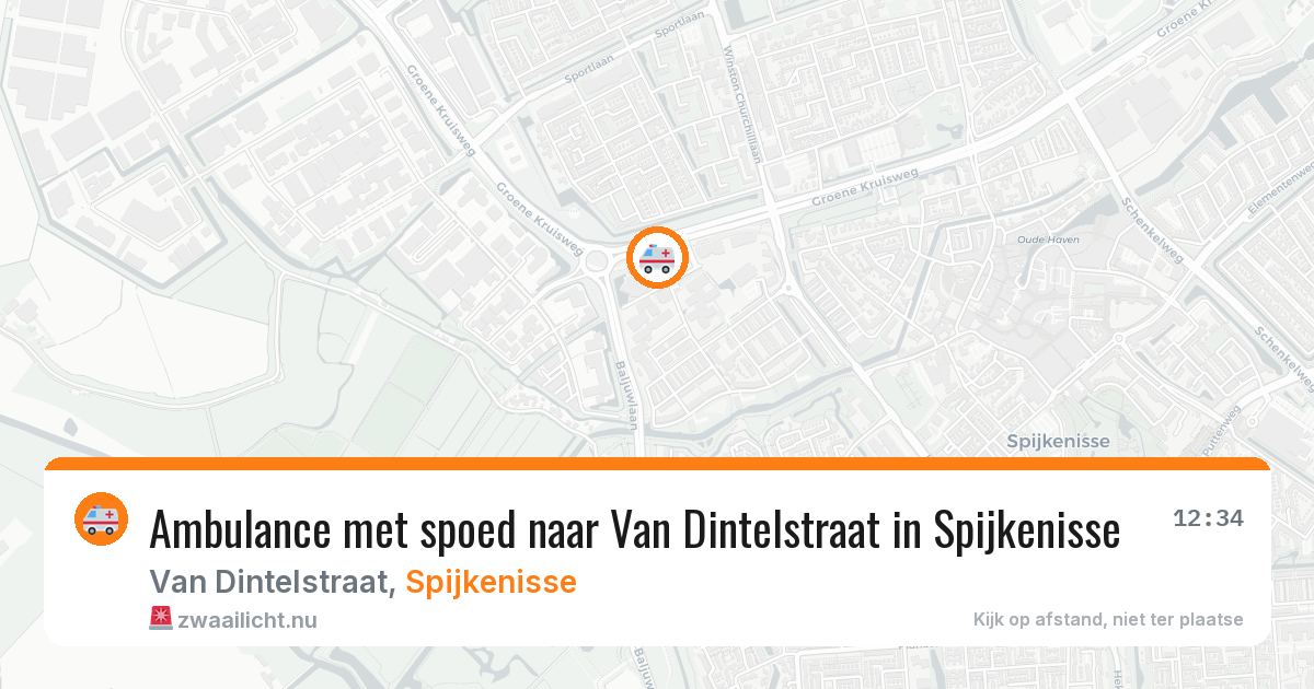 Ambulance met spoed naar Van Dintelstraat in Spijkenisse — 1 jun 2026