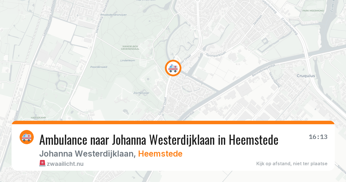 Ambulance naar Johanna Westerdijklaan in Heemstede — 10 jul 2026