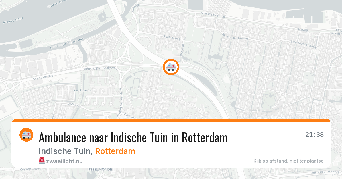 Ambulance naar Indische Tuin in Rotterdam — 22 mei 2026