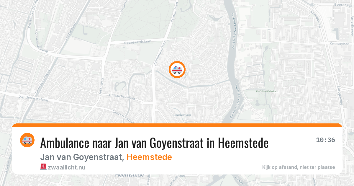 Ambulance naar Jan van Goyenstraat in Heemstede — 16 jul 2026