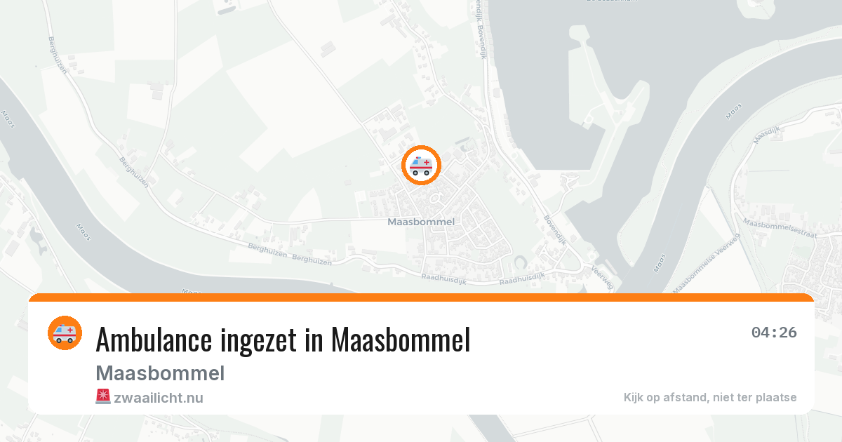 Ambulance ingezet in Maasbommel — 8 apr 2026