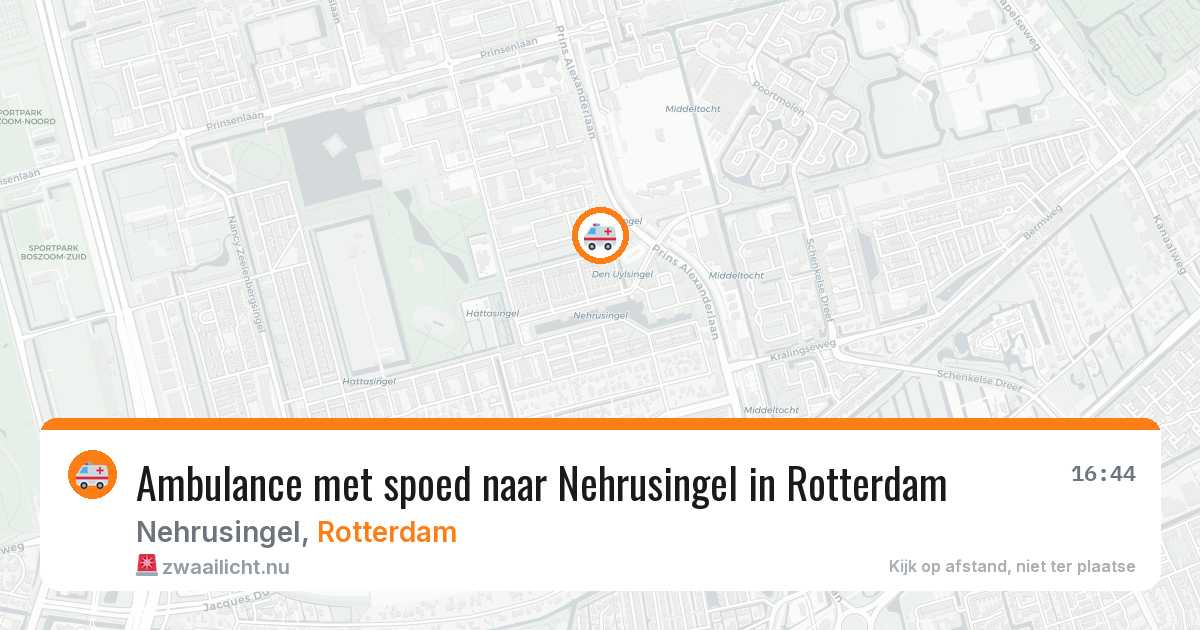 Ambulance met spoed naar Nehrusingel in Rotterdam — 21 jul 2026